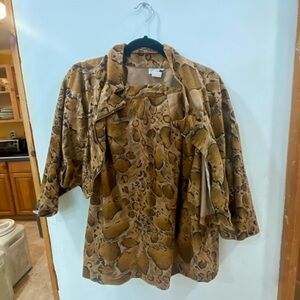 Vintage Gemini Leopard Skirt Suit Set Mob Wife Fran Fine Co-ord Matching 2 Piece